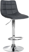 Taburete de Bar con Respaldo 107 Polipiel Gris