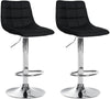 Set de 2 Taburetes de Bar con Respaldo 107 Polipiel Negro