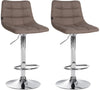 Set de 2 Taburetes de Bar con Respaldo 107 Tela Topo