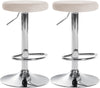 Set de 2 Taburetes de Bar 109 Terciopelo Crema