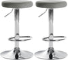 Set de 2 Taburetes de Bar 109 Terciopelo Gris