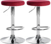 Set de 2 Taburetes de Bar 109 Terciopelo Rojo