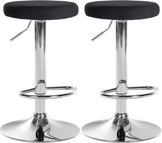 Set de 2 Taburetes de Bar 109 Terciopelo Negro