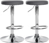 Set de 2 Taburetes de Bar 109 Polipiel Gris