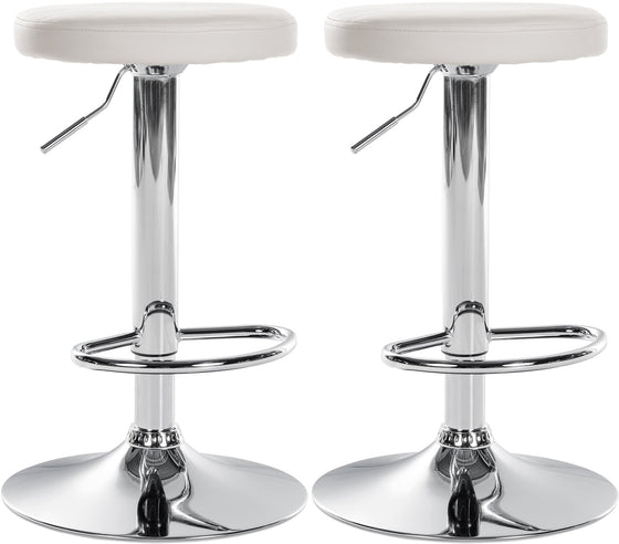 Set de 2 Taburetes de Bar 109 Polipiel Blanco