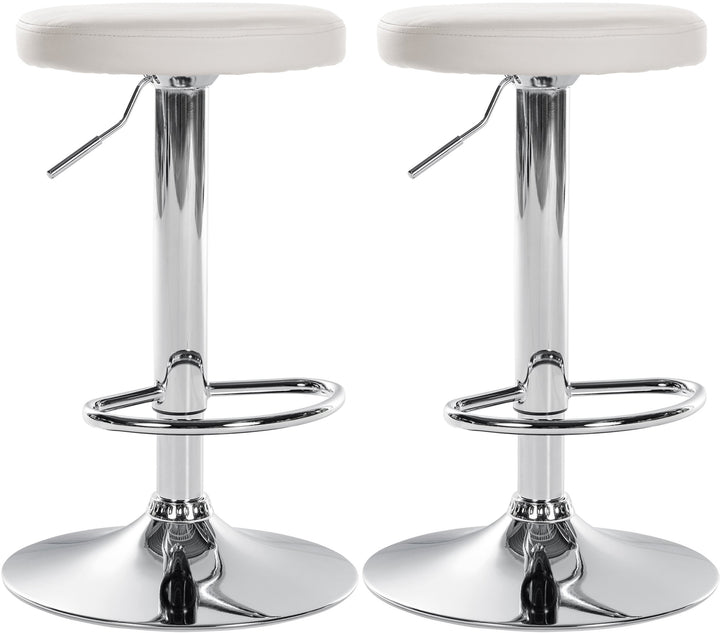 Set de 2 Taburetes de Bar 109 Polipiel Blanco