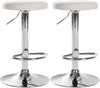 Set de 2 Taburetes de Bar 109 Polipiel Blanco