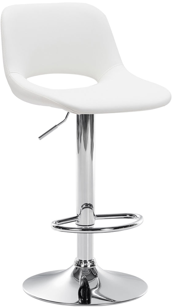 Taburete de Bar con Respaldo 106 Polipiel Blanco