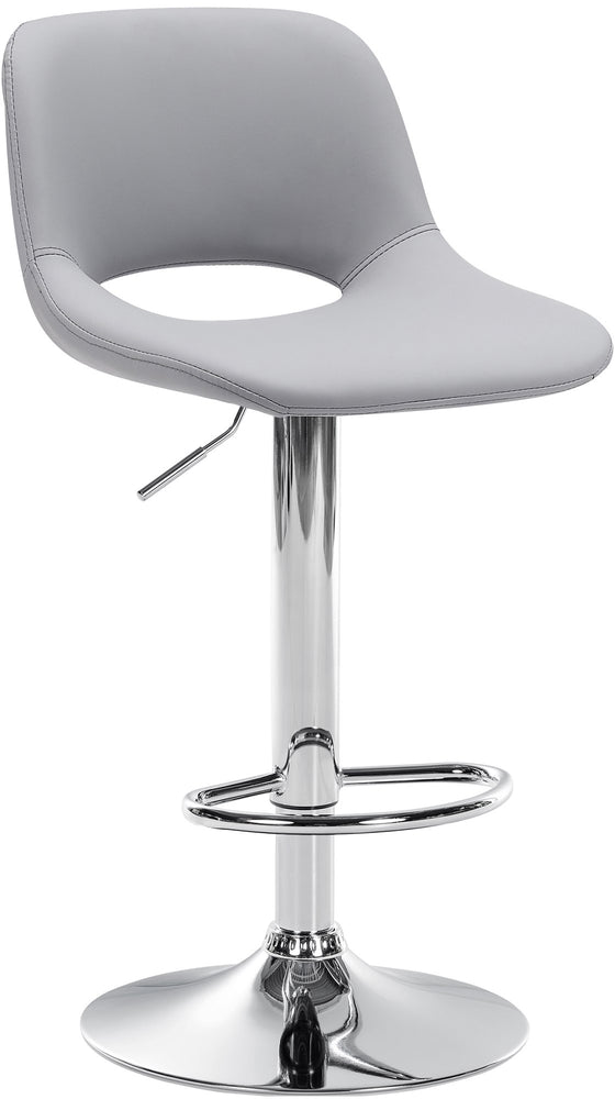 Taburete de Bar con Respaldo 106 Polipiel Gris