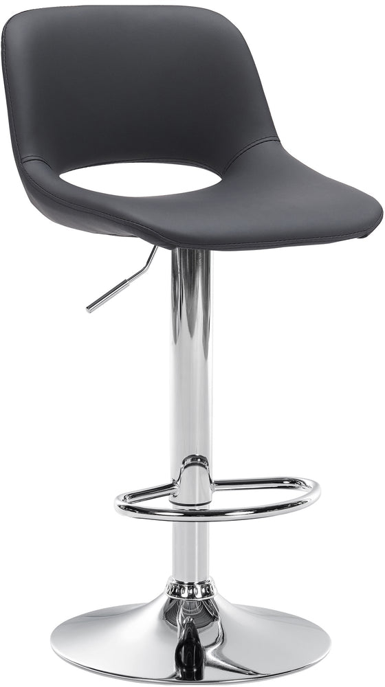 Taburete de Bar con Respaldo 106 Polipiel Negro