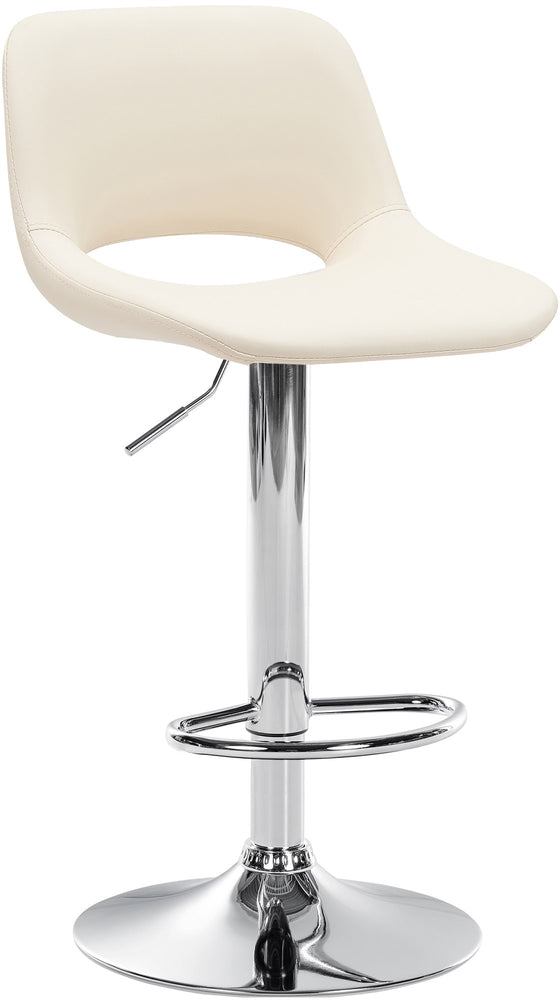 Taburete de Bar con Respaldo 106 Polipiel Crema