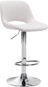 Taburete de Bar con Respaldo 106 Tela Crema