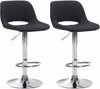 Set de 2 Taburetes de Bar con Respaldo 106 Tela Negro
