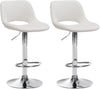 Set de 2 Taburetes de Bar con Respaldo 106 Terciopelo Crema
