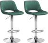 Set de 2 Taburetes de Bar con Respaldo 106 Terciopelo Verde