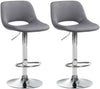 Set de 2 Taburetes de Bar con Respaldo 106 Terciopelo Gris oscuro