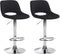 Set de 2 Taburetes de Bar con Respaldo 106 Terciopelo Negro