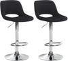 Set de 2 Taburetes de Bar con Respaldo 106 Terciopelo Negro