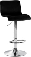 Taburete de Bar con Respaldo 105 Terciopelo Negro