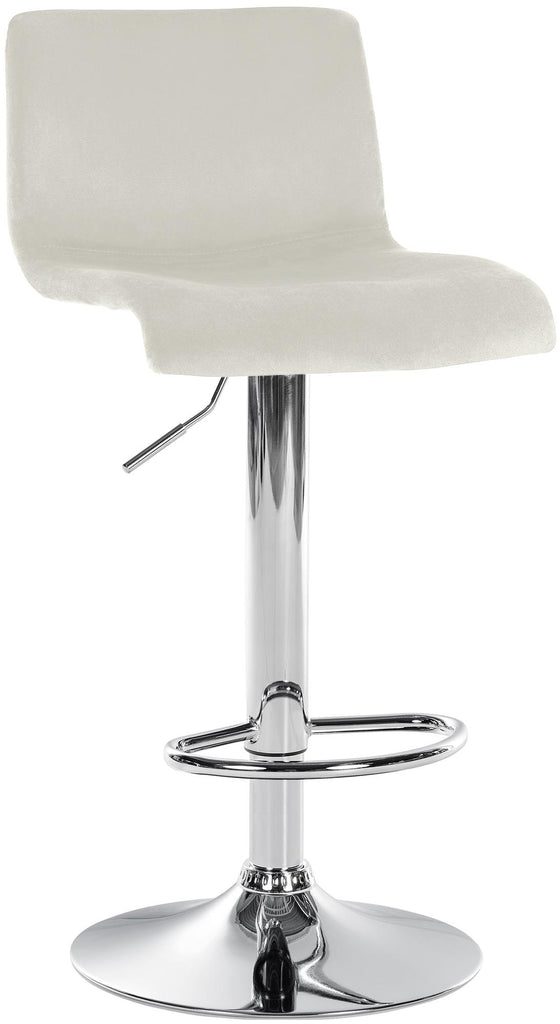 Taburete de Bar con Respaldo 105 Terciopelo Crema