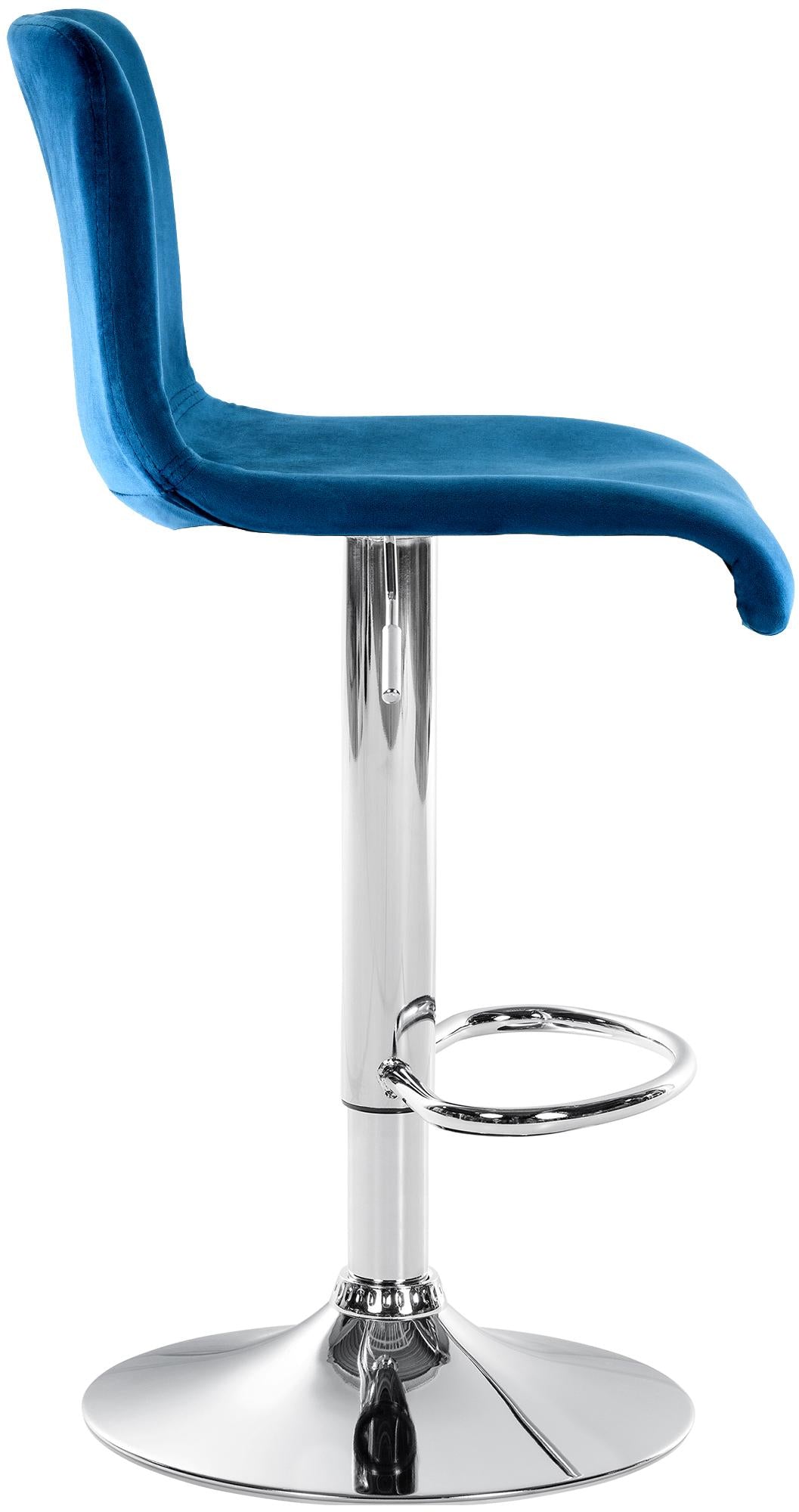 Taburete de Bar con Respaldo 105 Terciopelo Azul - imagen 6