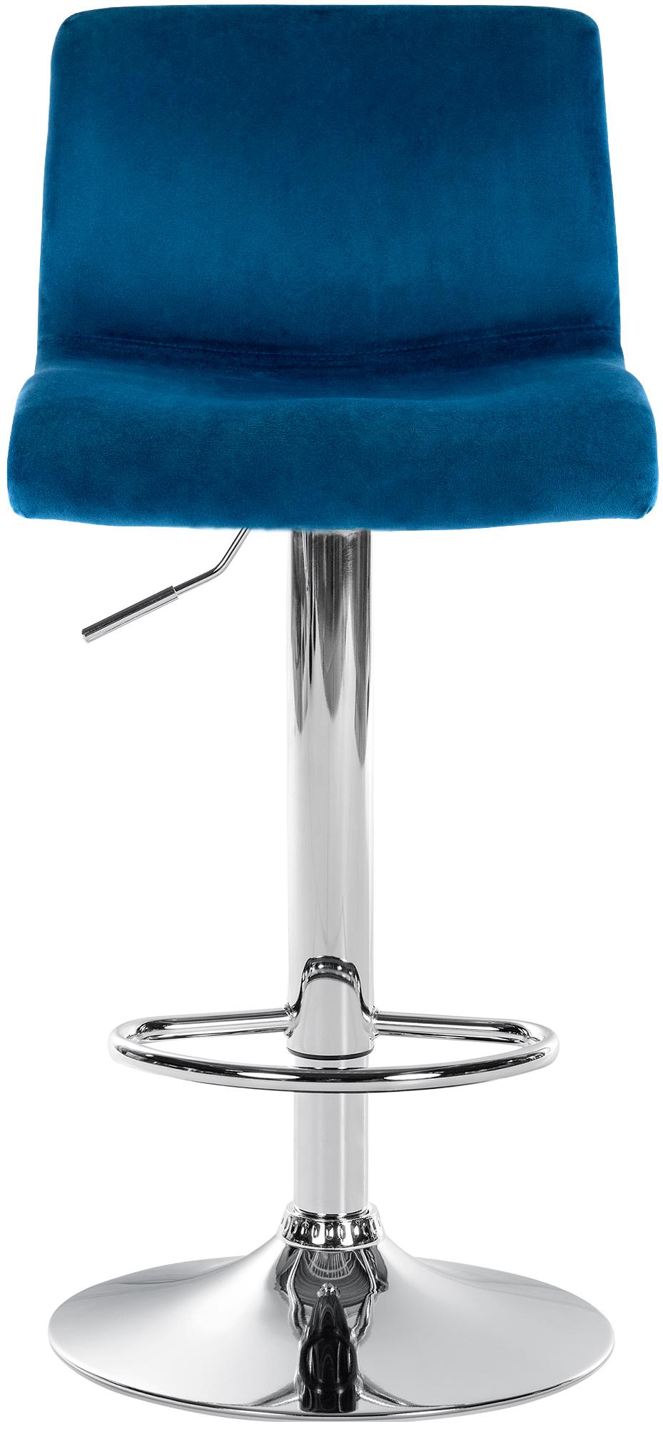 Taburete de Bar con Respaldo 105 Terciopelo Azul - imagen 5