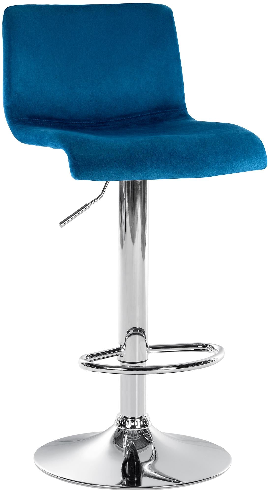 Taburete de Bar con Respaldo 105 Terciopelo Azul